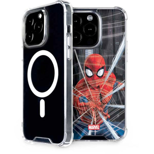 Marvel Spiderman Web Throw iPhone 15 Pro MagSafe Case